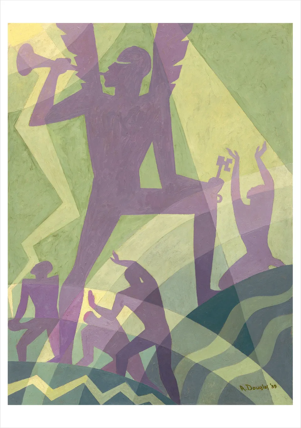 pomegranate-aaron-douglas-the-judgment-day-klappkarte-blanko image 1
