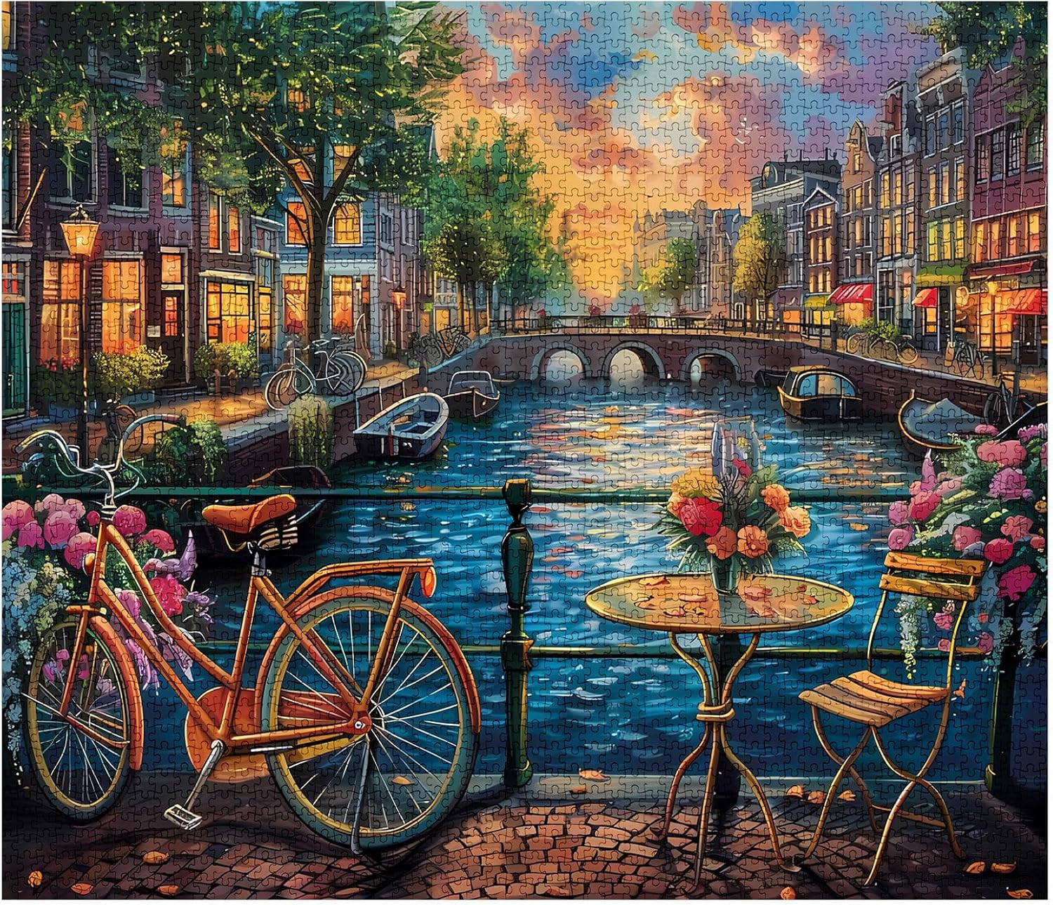 tucocoo-amsterdam-canal-night-puzzle-1000-teile-stadt image 2