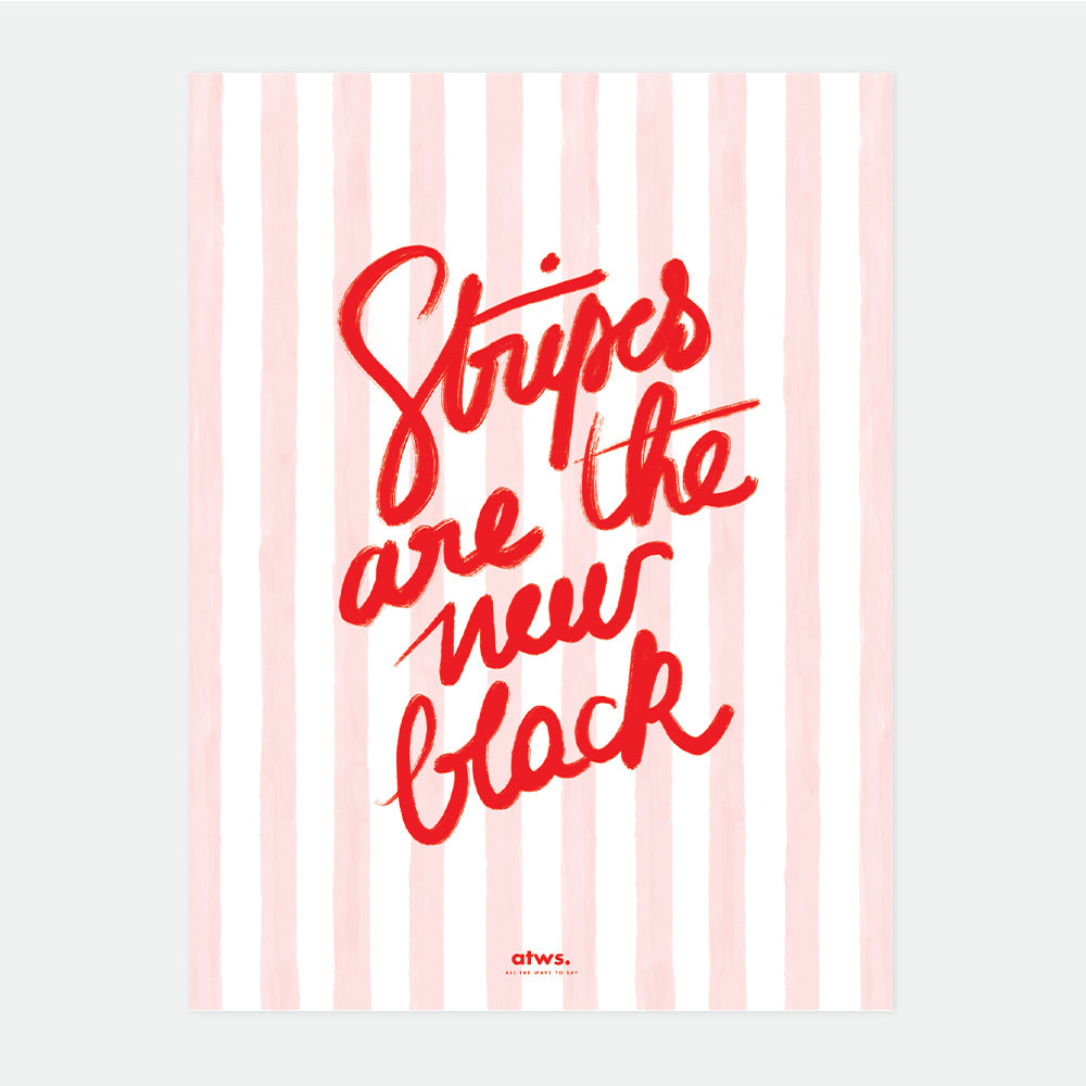 all-the-ways-to-say-stripe-new-black-poster-50-x-70-cm-rosa image 1