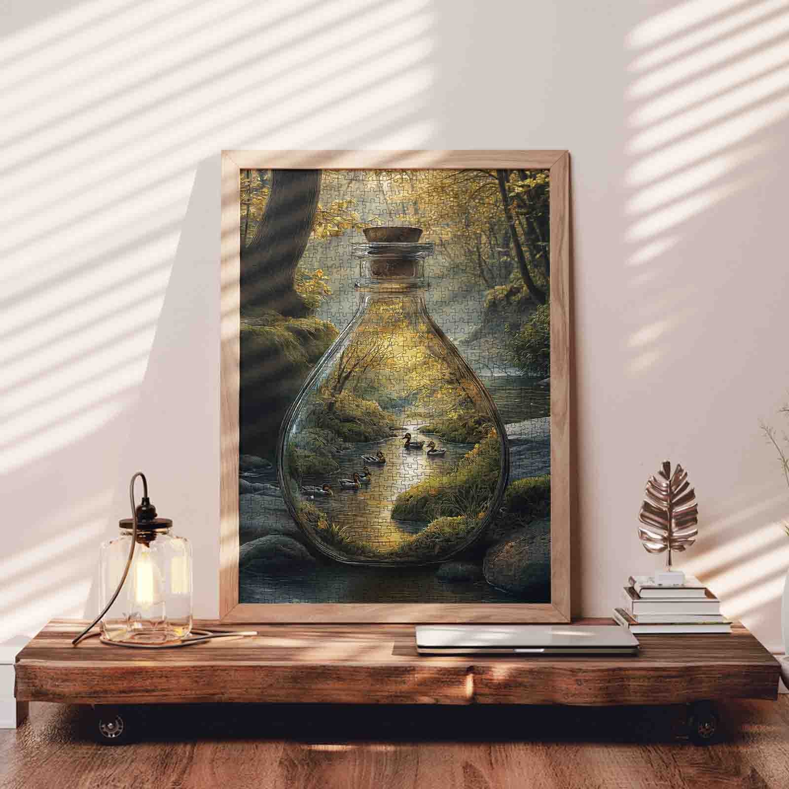 tucocoo-golden-forest-river-bottle-puzzle-1000teile-landschaft image 3