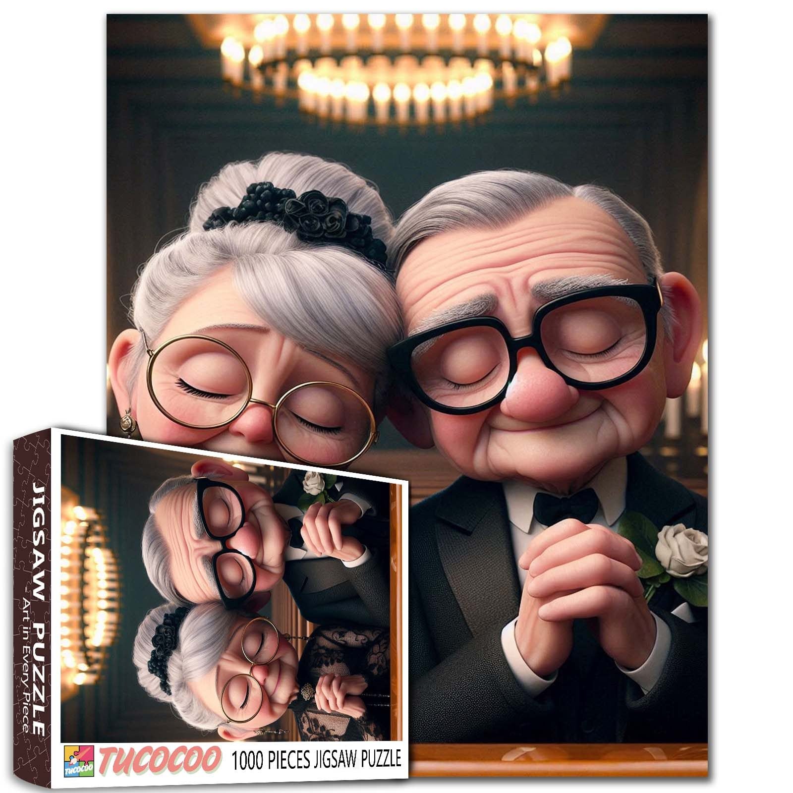 tucocoo-vintage-loving-couple-portrait-puzzle-1000-teile image 1