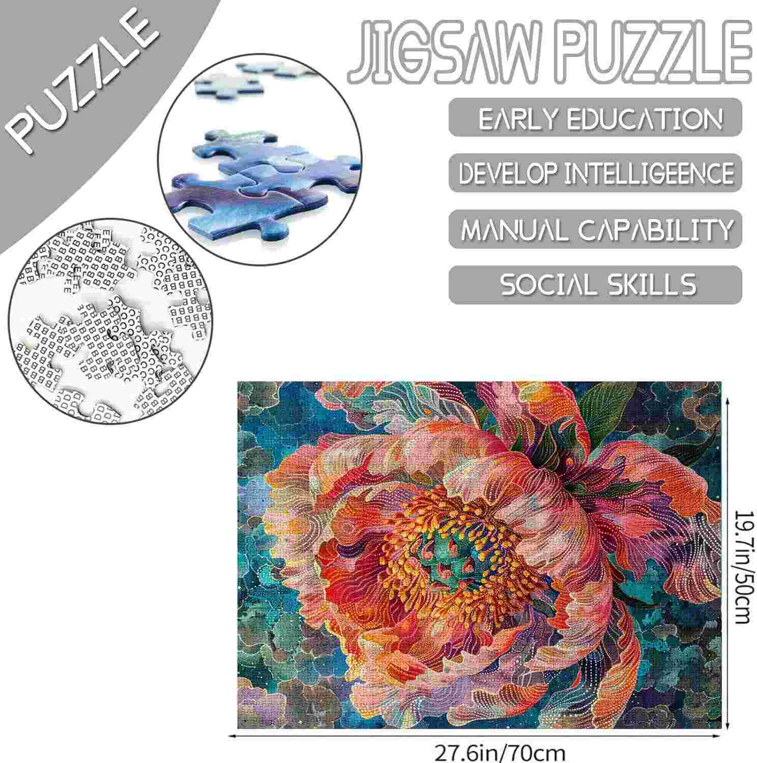 tucocoo-vibrant-peony-flower-puzzle-1000-teile-pfingstrose image 4