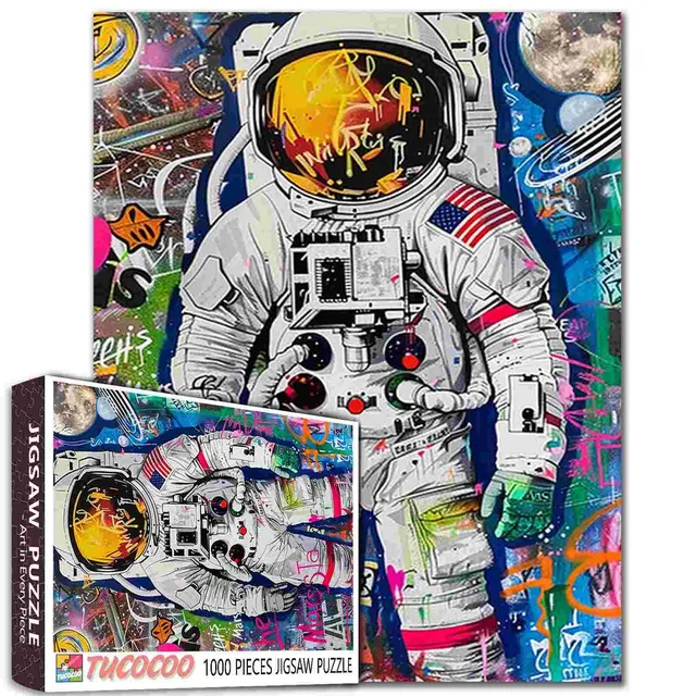 tucocoo-astronaut-graffiti-puzzle-1000-teile-weltraum image 1