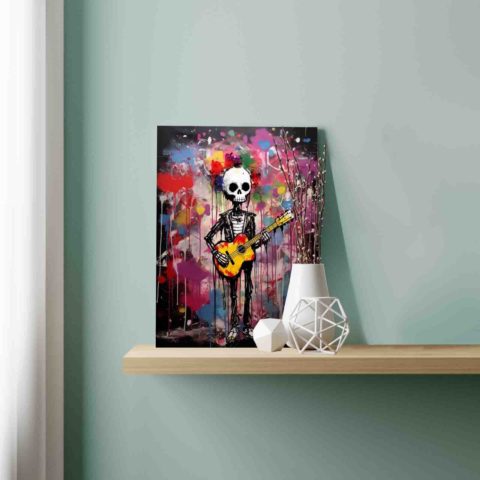 tucocoo-paint-by-numbers-floral-skull-gitarrist-malen-nach-zahlen-40x50 image 3