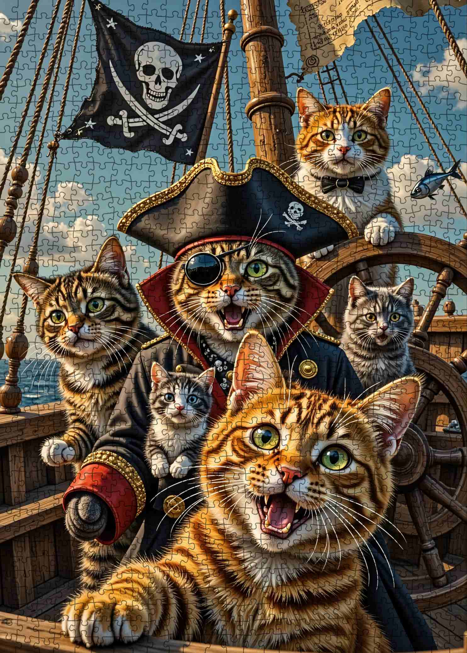 tucocoo-pirate-cat-crew-puzzle-1000-teile-katzen image 2
