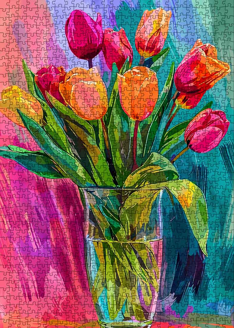 tucocoo-vibrant-tulips-puzzle-1000-teile-tulpen image 2