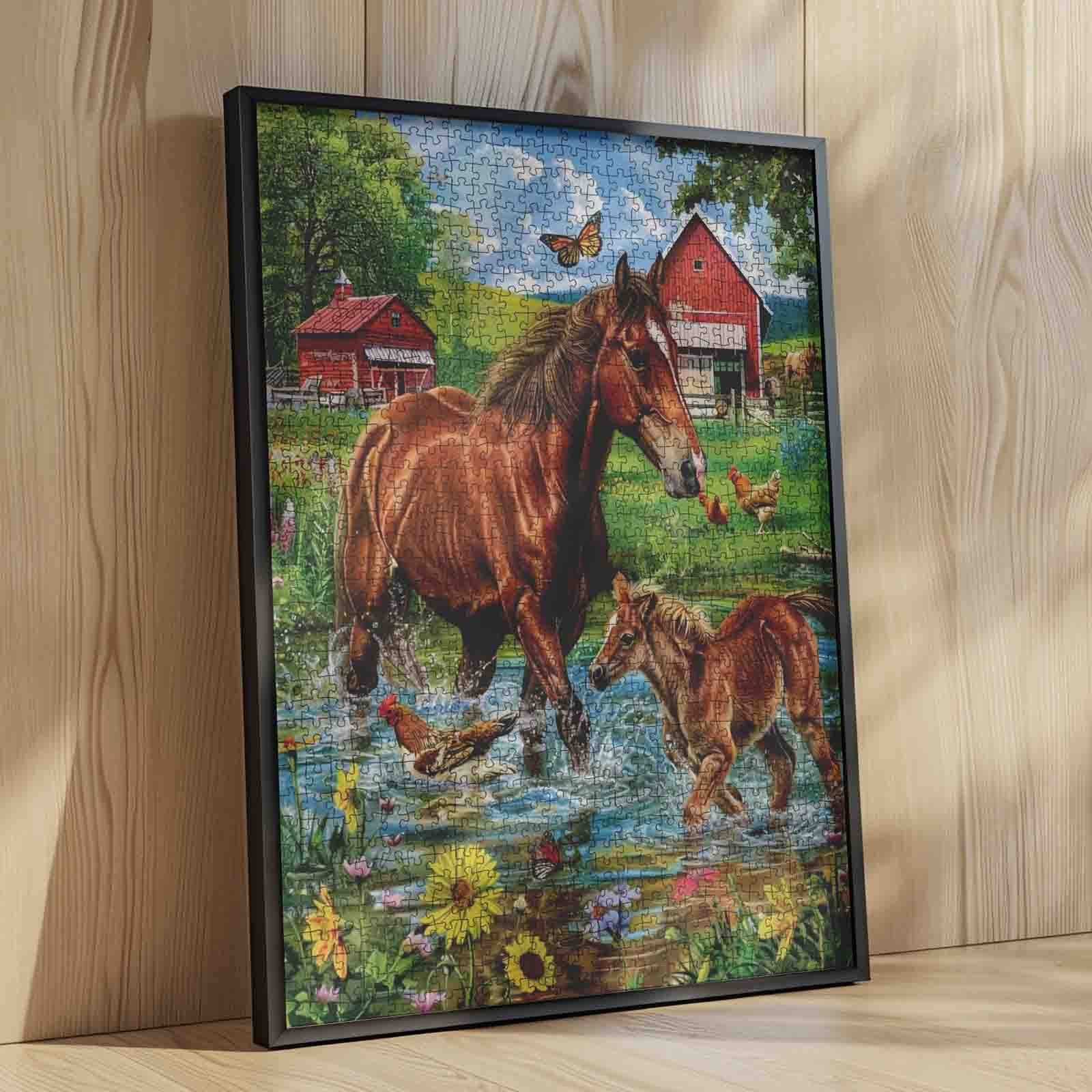 tucocoo-horse-and-foal-farm-puzzle-1000-teile-pferde image 4