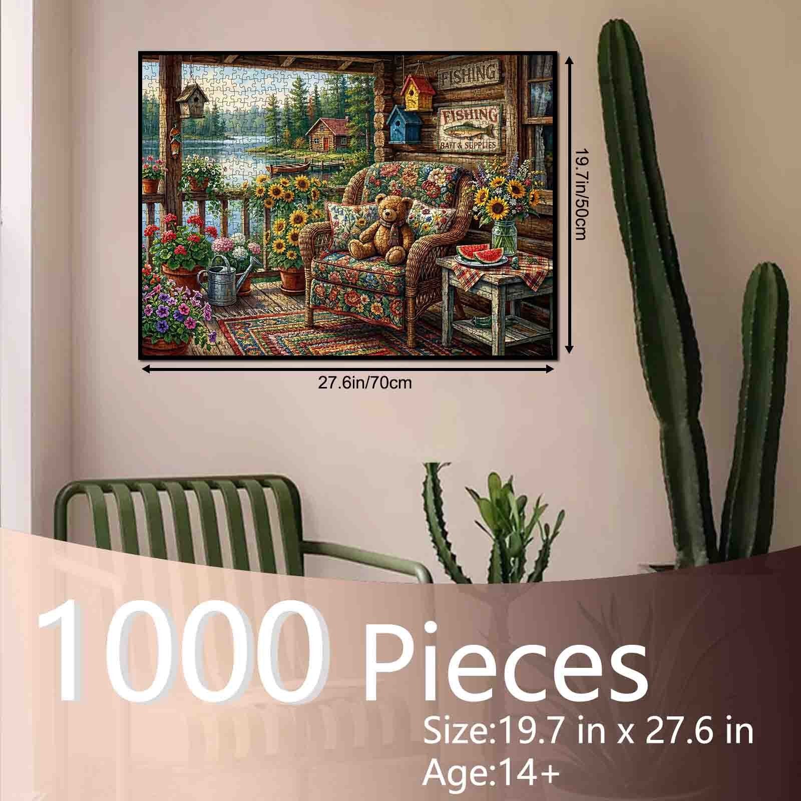 tucocoo-cozy-lakeside-porch-teddy-garden-puzzle-1000-teile image 5