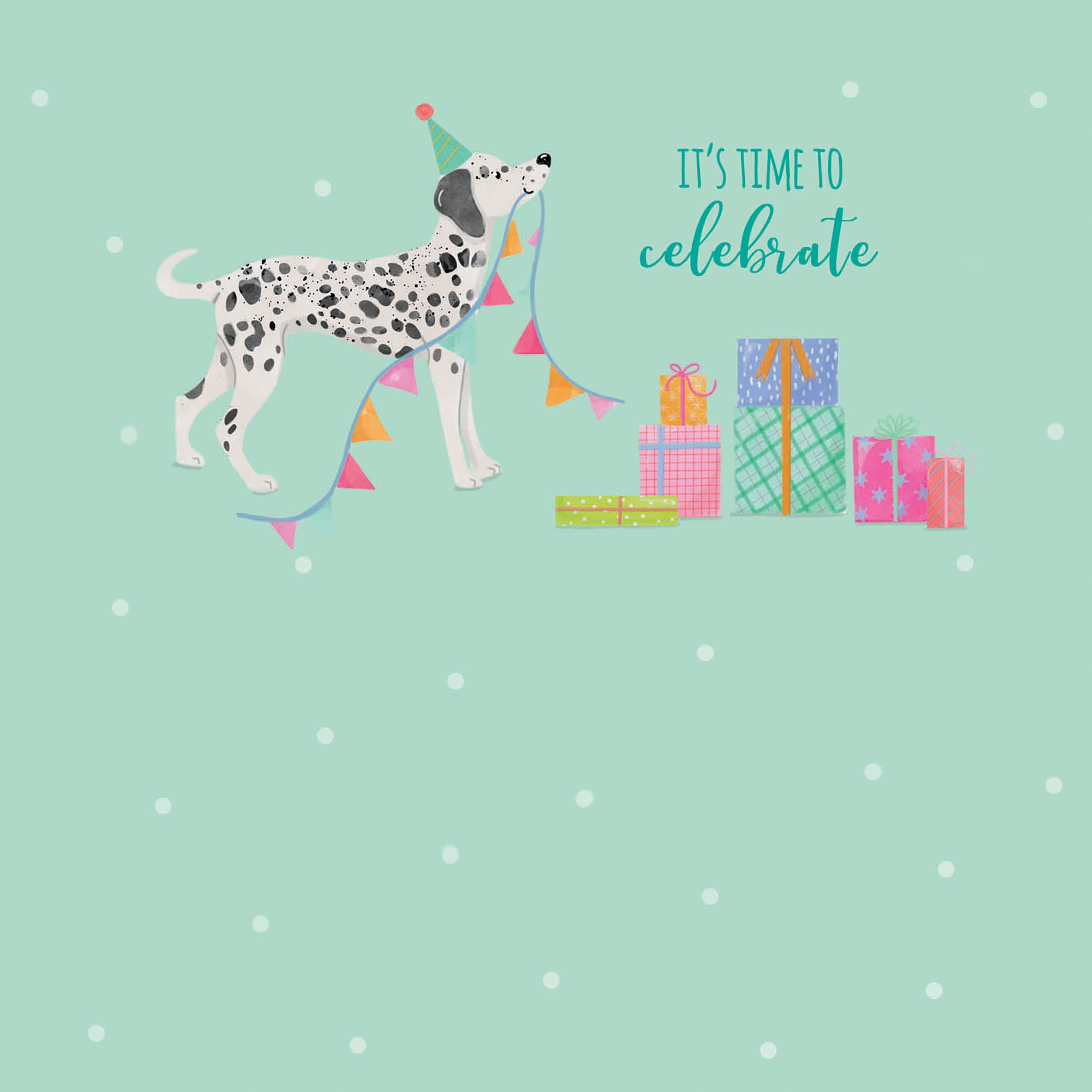 otter-house-party-animals-geburtstagskarte-dalmatiner-hund image 1