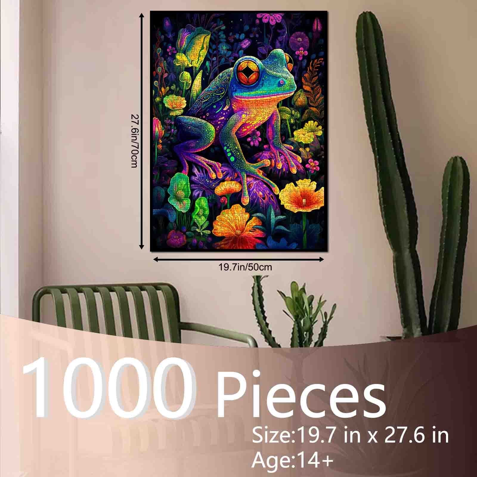 tucocoo-neon-frog-fantasy-puzzle-1000-teile-frosch image 5