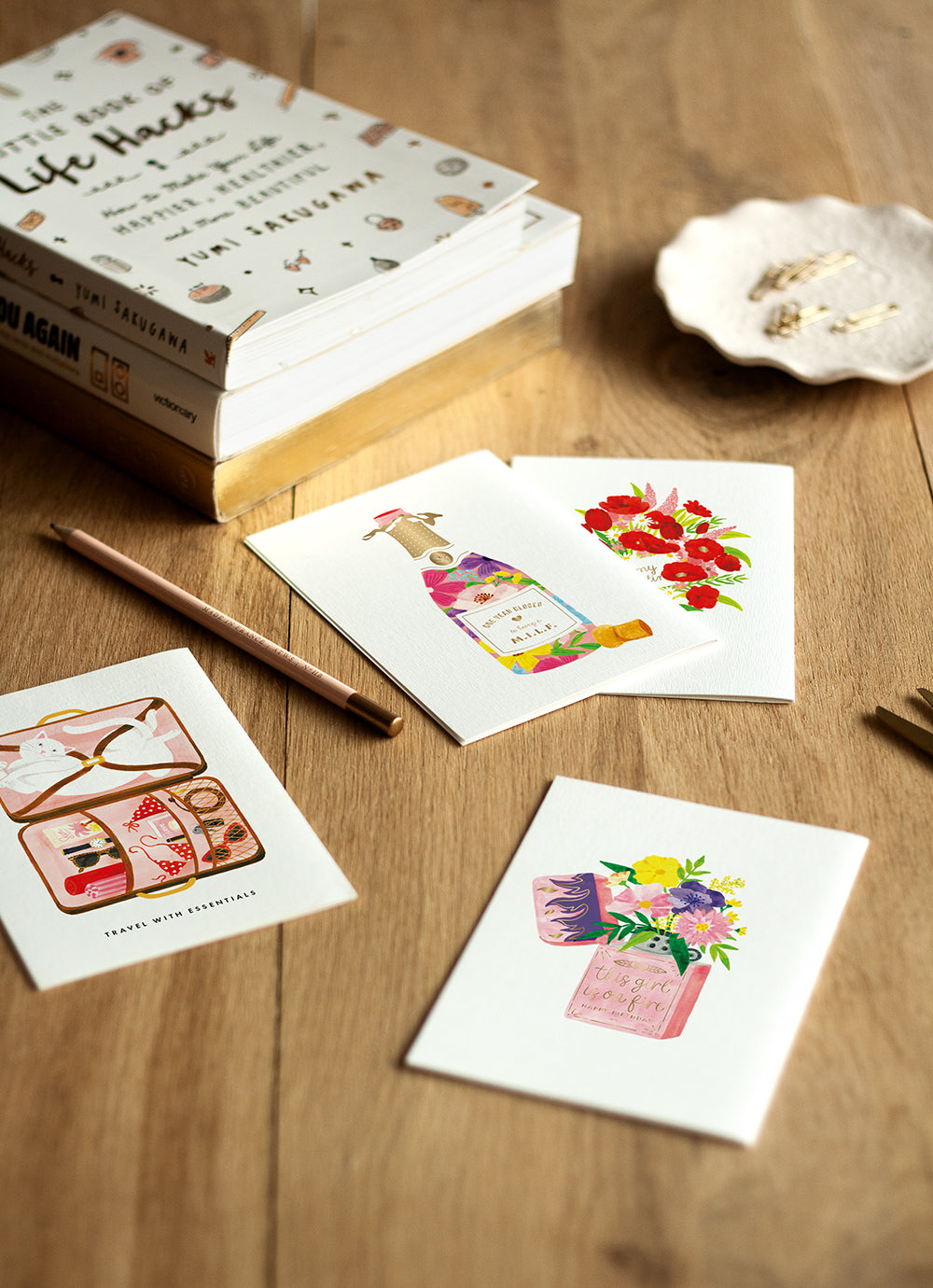 all-the-ways-to-say-flower-lighter-geburtstagskarte-a6-gold image 2