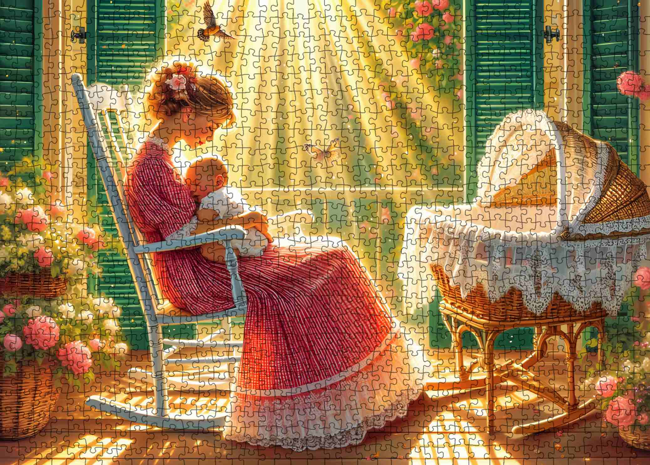 tucocoo-mother-and-baby-porch-scene-puzzle-1000-teile-familie image 2