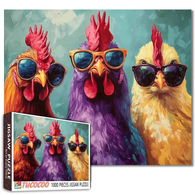 tucocoo-jigsaw-rustic-chickens-puzzle-1000-teile-h-hner image 1