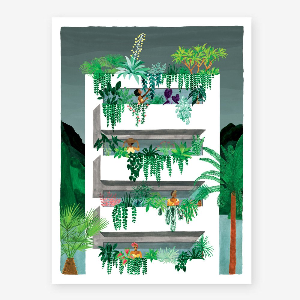 all-the-ways-to-say-beach-building-poster-50x70-cm-k-ste image 1
