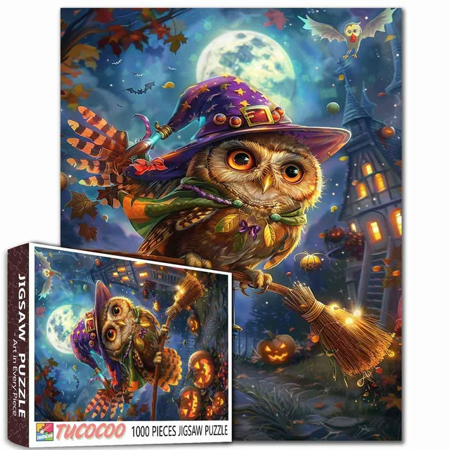 tucocoo-jigsaw-puzzles-wizard-owl-puzzle-1000-teile-halloween image 1