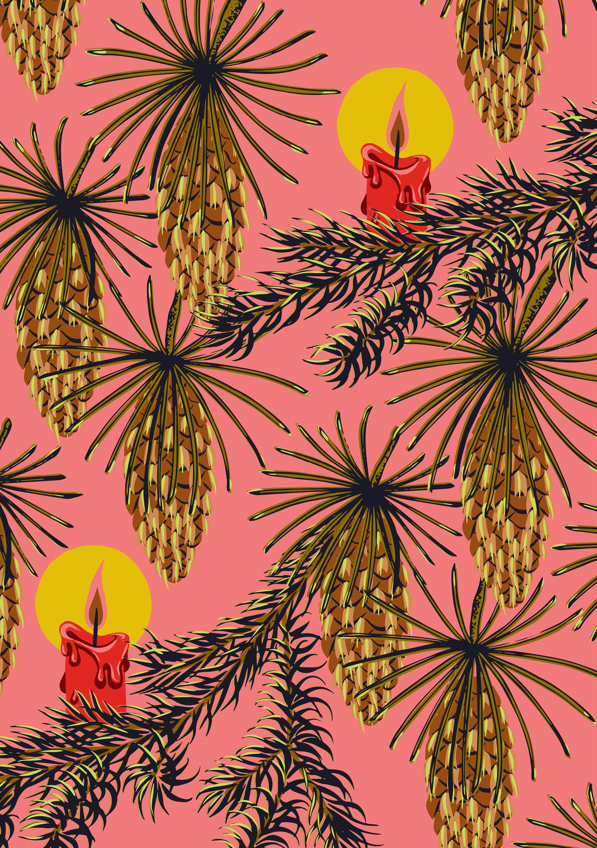pomegranate-kate-blairstone-candle-cone-weihnachtskarten-set image 2