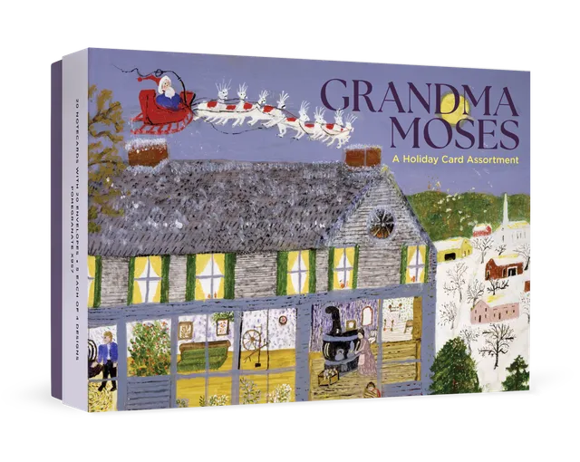 pomegranate-holiday-cards-grandma-moses-kartenset-weihnachten image 1