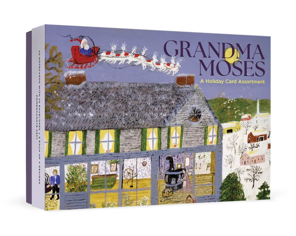 pomegranate-holiday-cards-grandma-moses-kartenset-weihnachten image 1