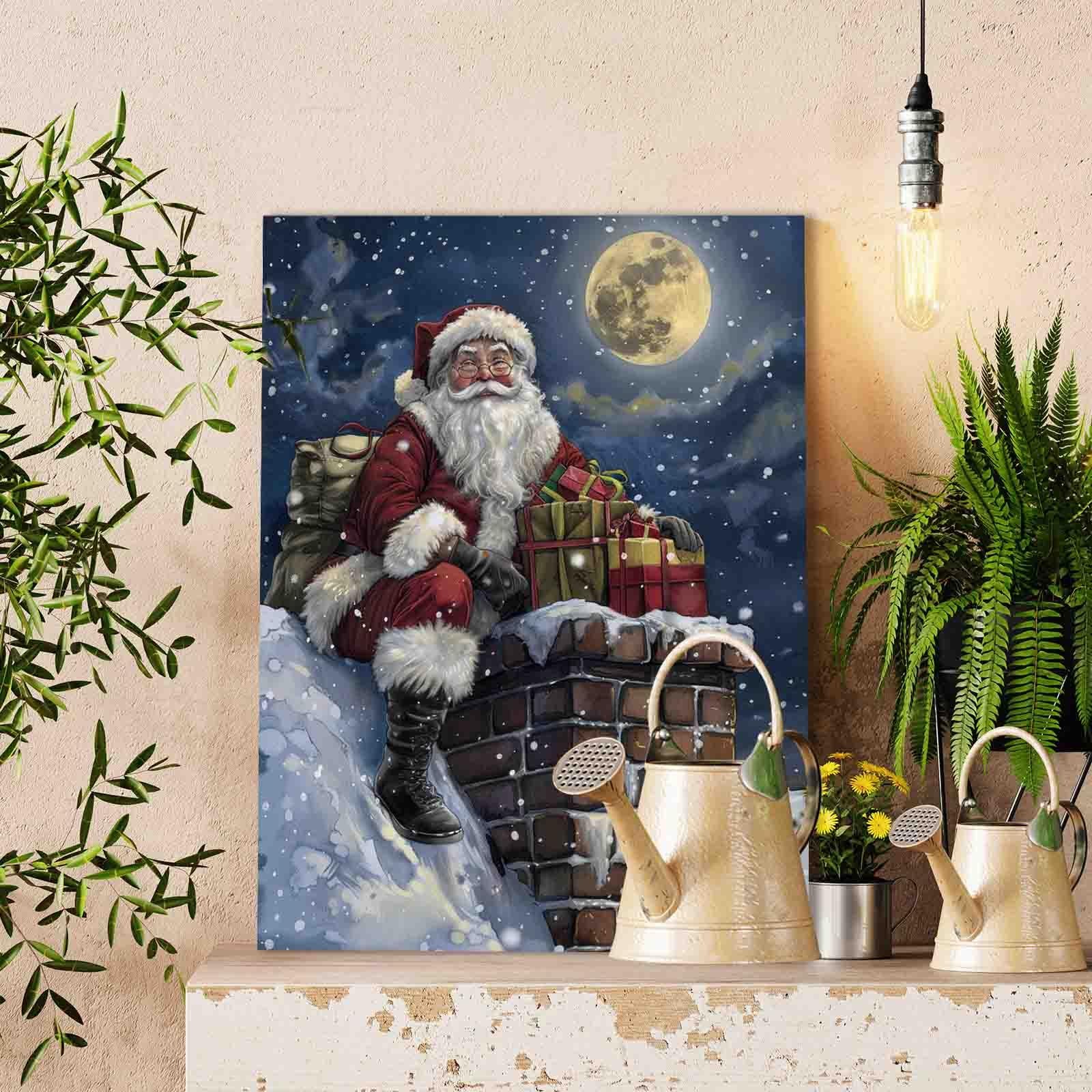 tucocoo-santa-claus-on-the-chimney-malen-nach-zahlen-40x50-weihnachten image 2