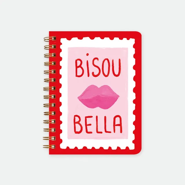 all-the-ways-to-say-bisous-bella-notizbuch-a5-spiral image 1