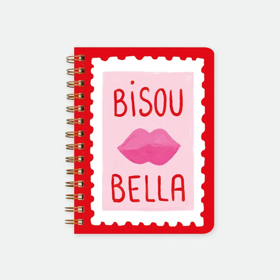 all-the-ways-to-say-bisous-bella-notizbuch-a5-spiral image 1