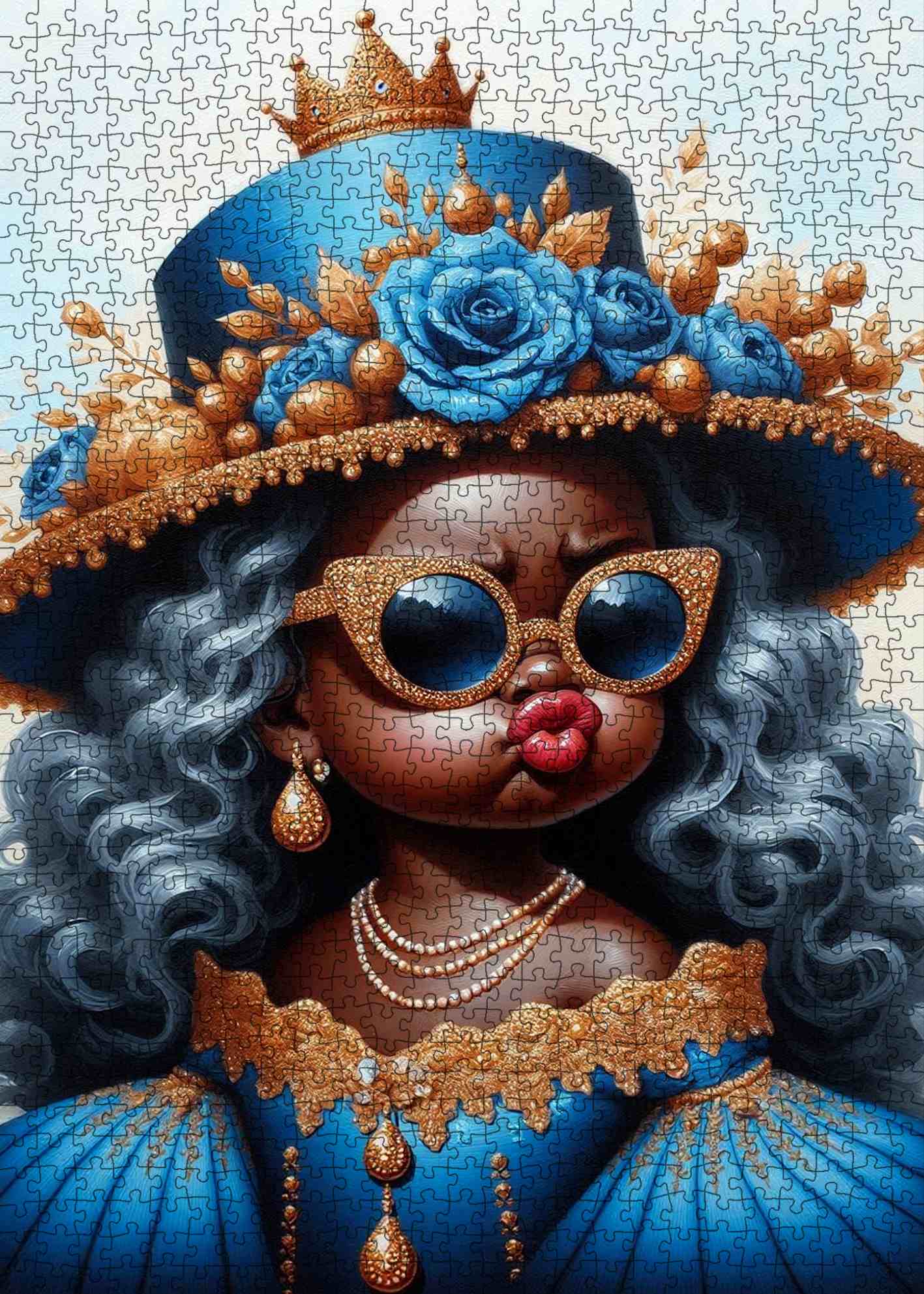 tucocoo-jigsaw-royal-blue-queen-puzzle-1000-teile-k-nigin image 2
