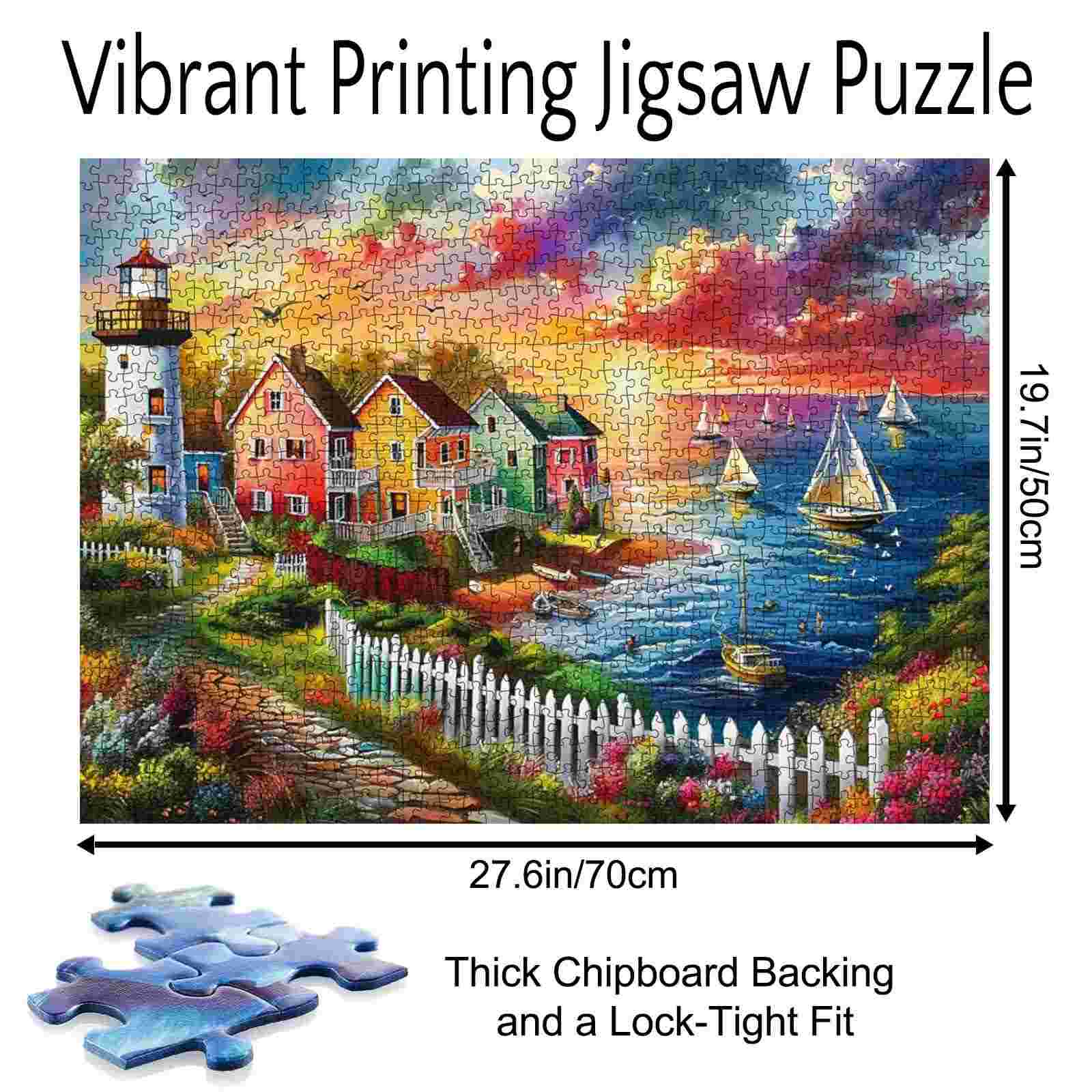 tucocoo-lighthouse-boats-sunset-puzzle-1000-teile-meer image 5