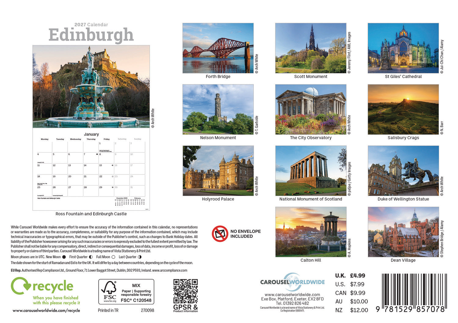 otter-house-edinburgh-a5-calendar-2027-wandkalender-stadt image 2