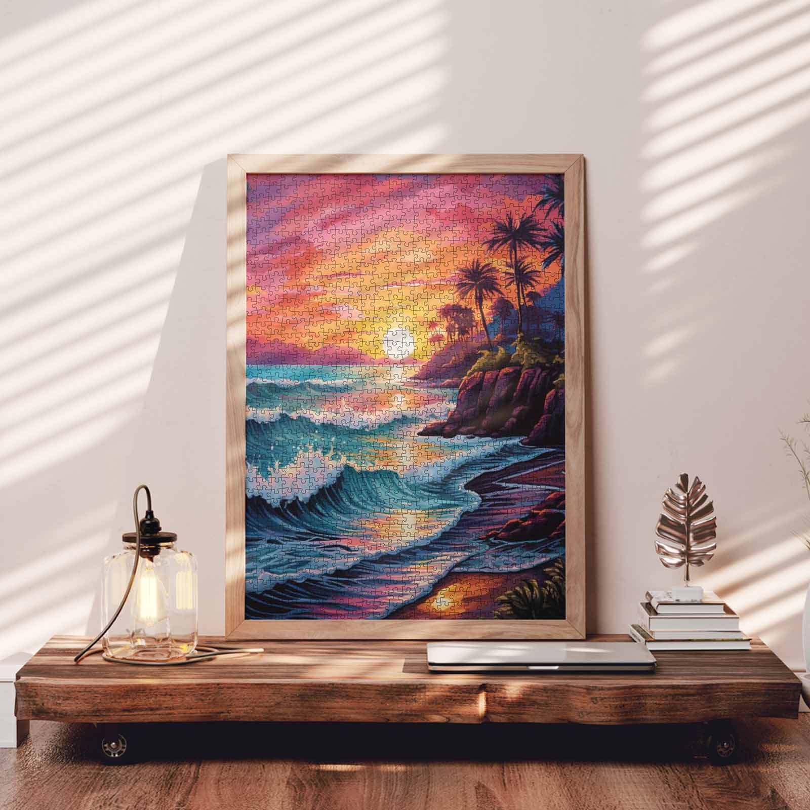 tucocoo-tropical-sunset-shore-puzzle-1000-teile-strand image 3