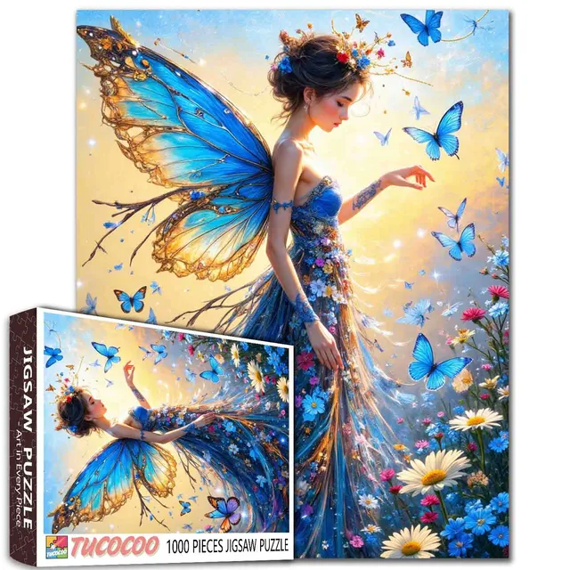 tucocoo-butterfly-fairy-enchanted-meadow-puzzle-1000-teile-fee image 1