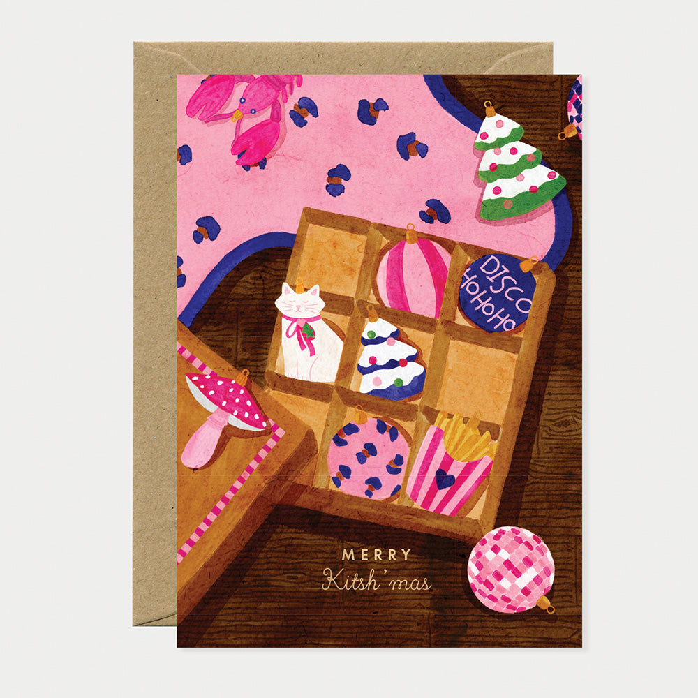 all-the-ways-to-say-merry-kitshmas-gru-karte-goldfolie-a6 image 1