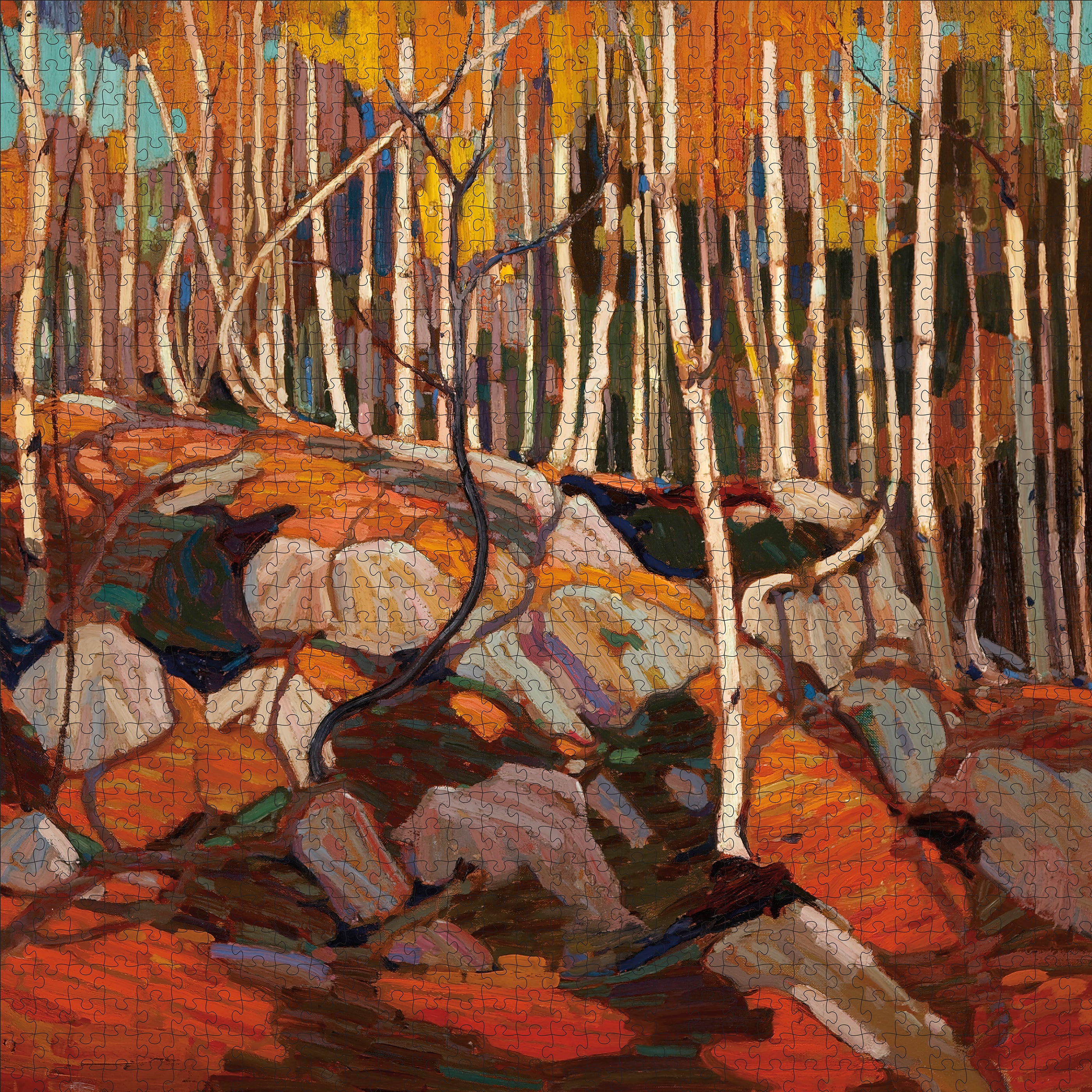 pomegranate-the-birch-grove-autumn-1000-teile-puzzle image 2
