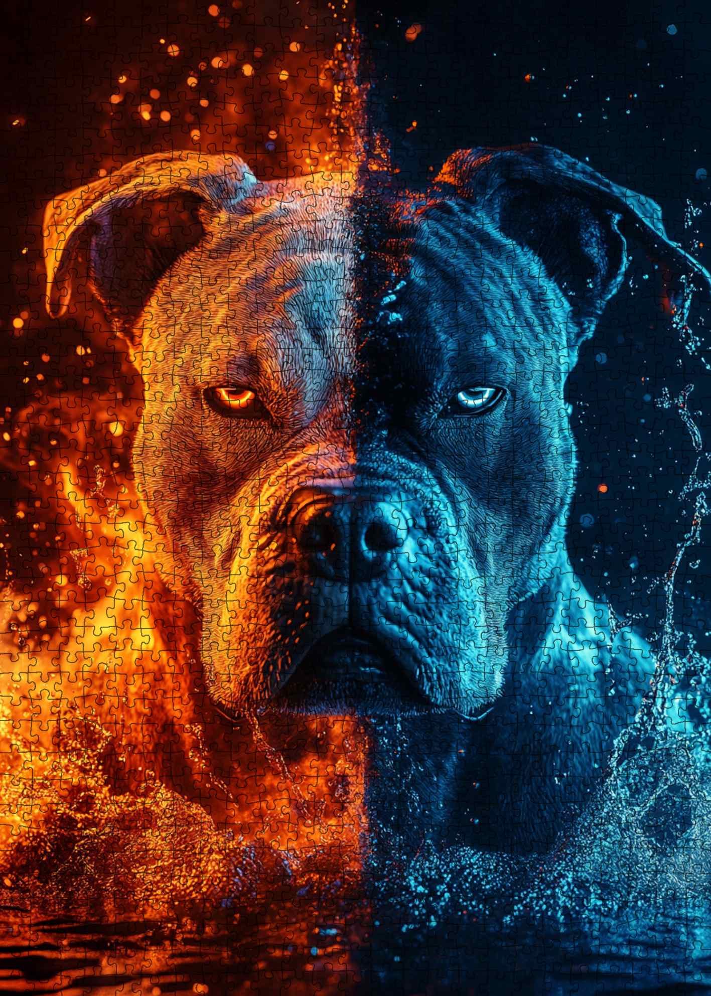 tucocoo-fire-and-ice-pitbull-puzzle-1000-teile-hund image 2