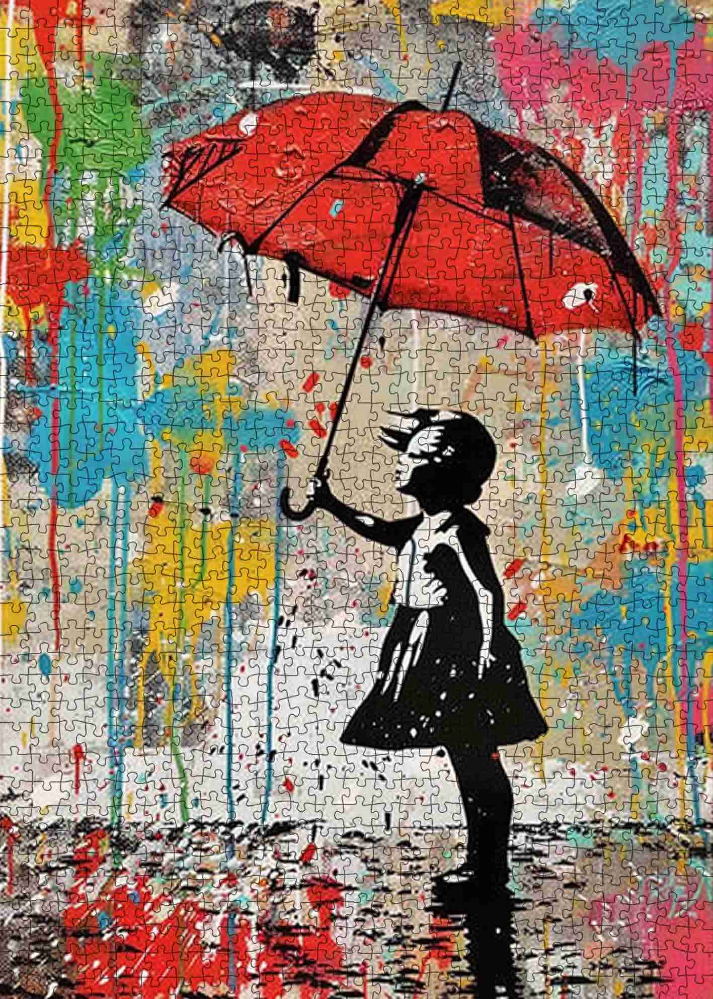 tucocoo-jigsaw-red-umbrella-girl-puzzle-1000-teile-graffiti image 2