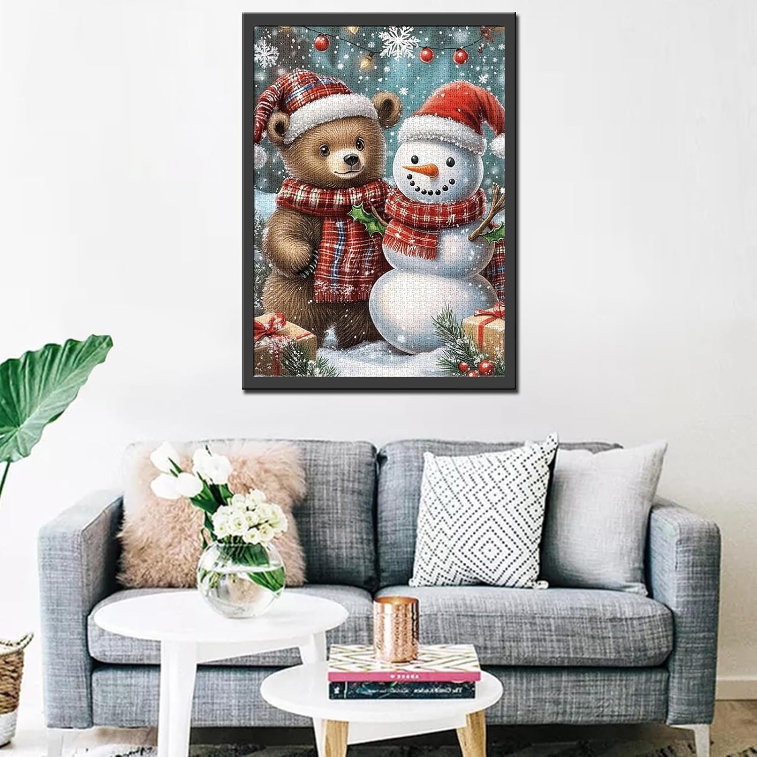 tucocoo-jigsaw-teddy-schneemann-puzzle-1000-teile-weihnachten image 3