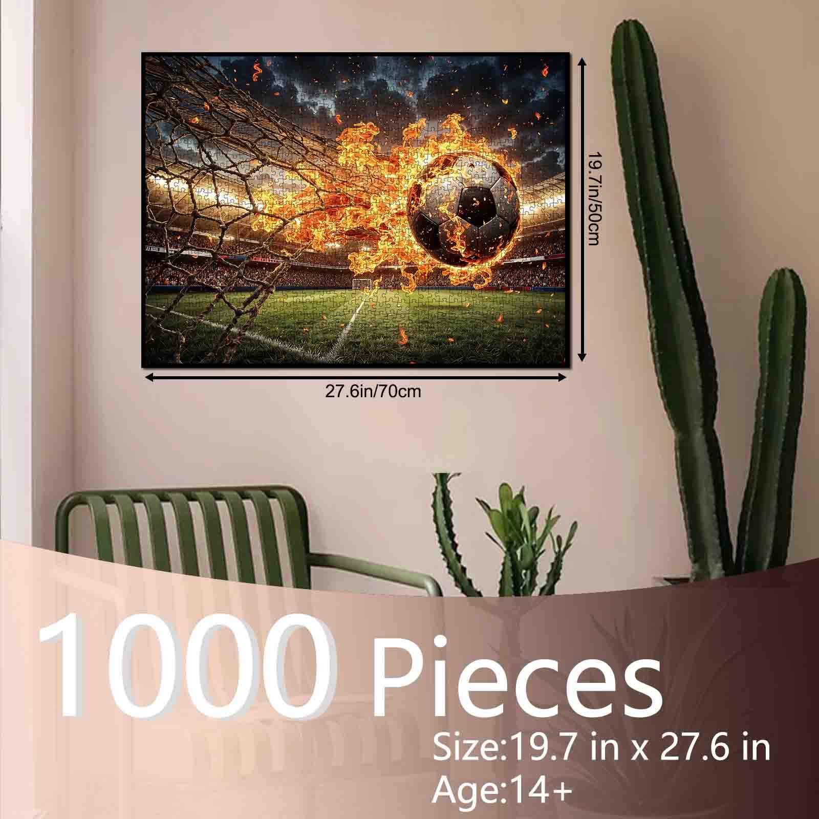 tucocoo-fu-ball-stadion-jigsaw-puzzle-1000-teile-burning-ball image 5