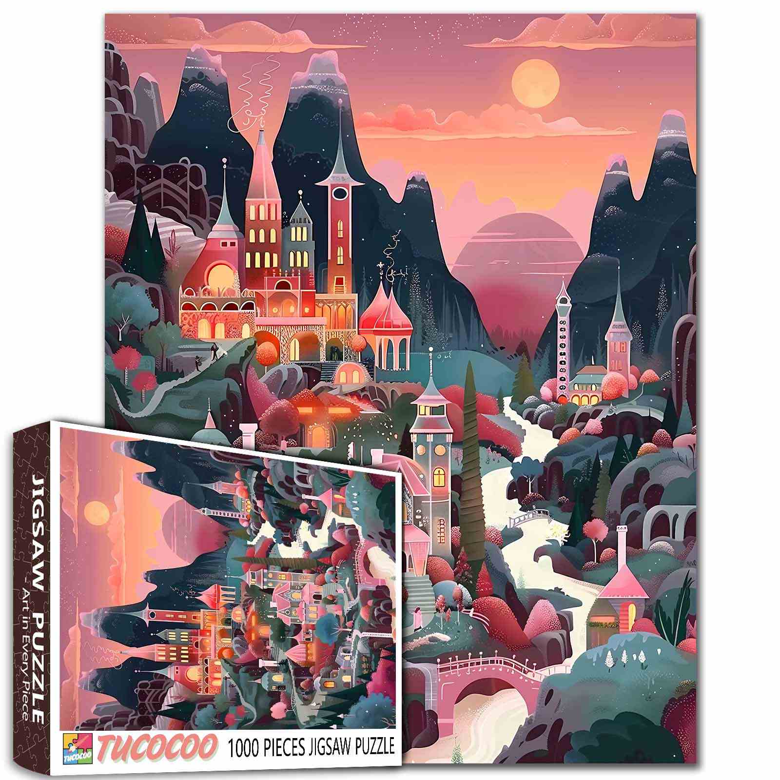 tucocoo-magical-twilight-castle-puzzle-1000-teile-schloss image 1