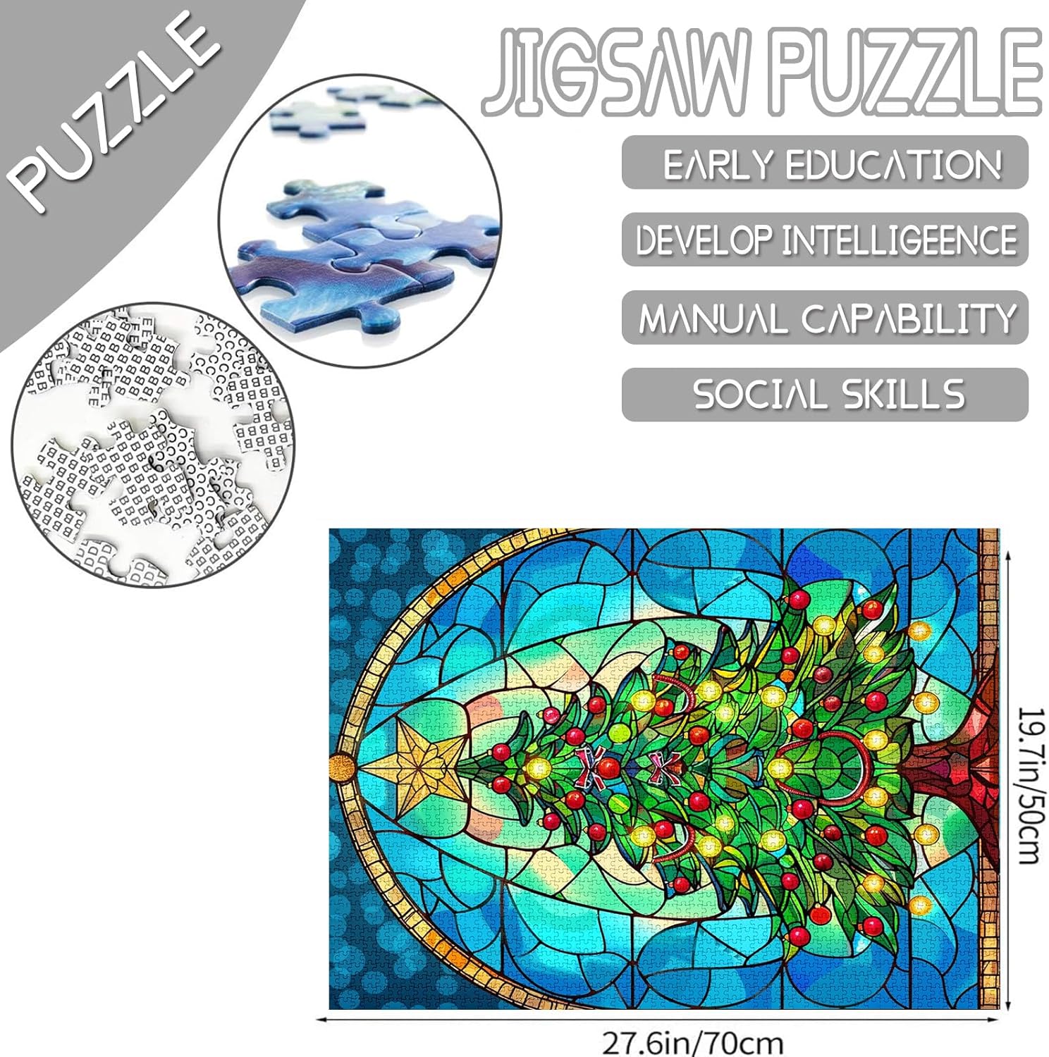 tucocoo-stained-glass-xmas-tree-puzzle-1000-teile-weihnachten image 4