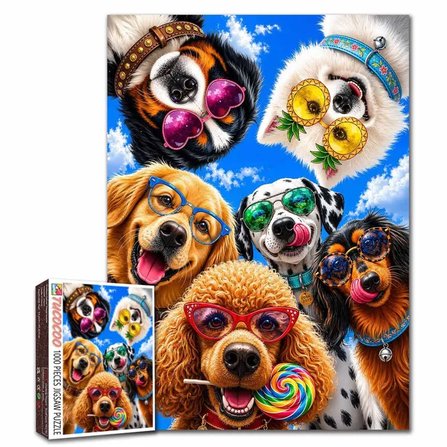 tucocoo-jigsaw-puzzles-funny-dogs-sunglasses-puzzle-1000-teile-hunde image 1