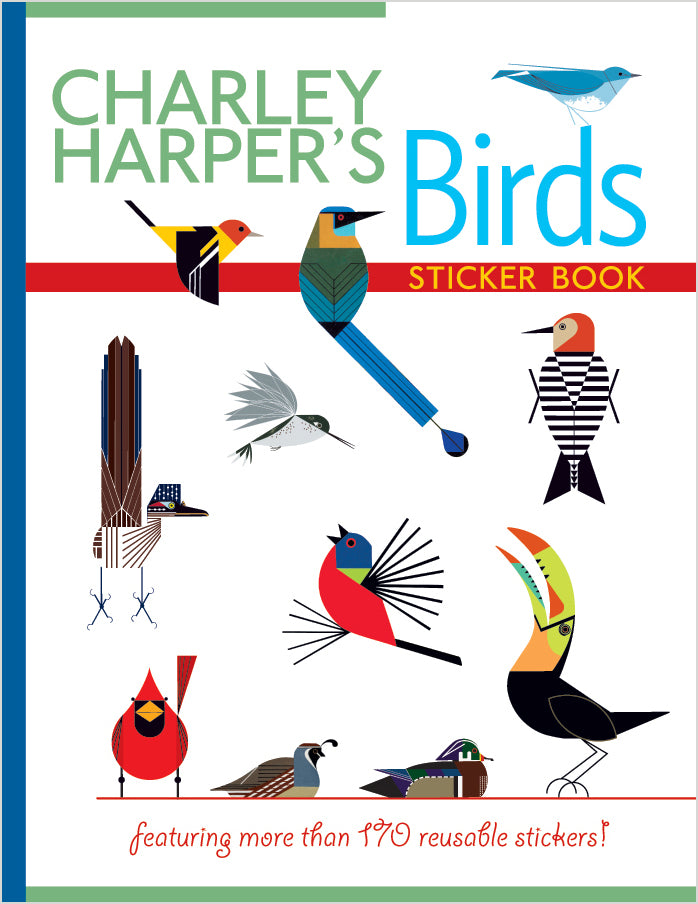 pomegranate-charley-harper-birds-stickerbuch-v-gel-50-motive image 2