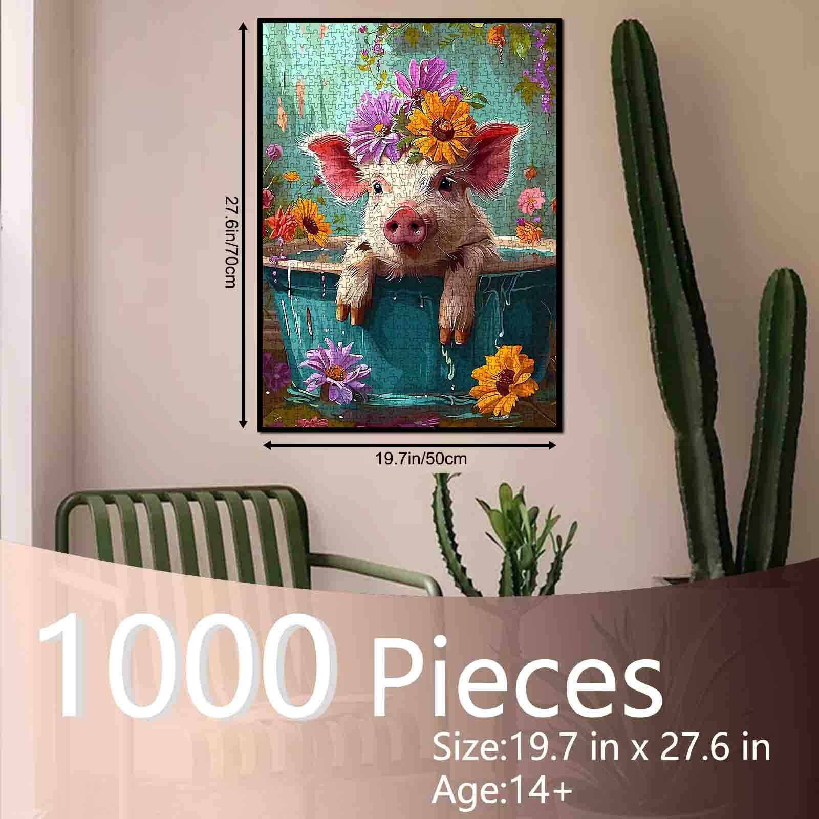 tucocoo-jigsaw-puzzles-adorable-pig-puzzle-1000-teile-badewanne image 5