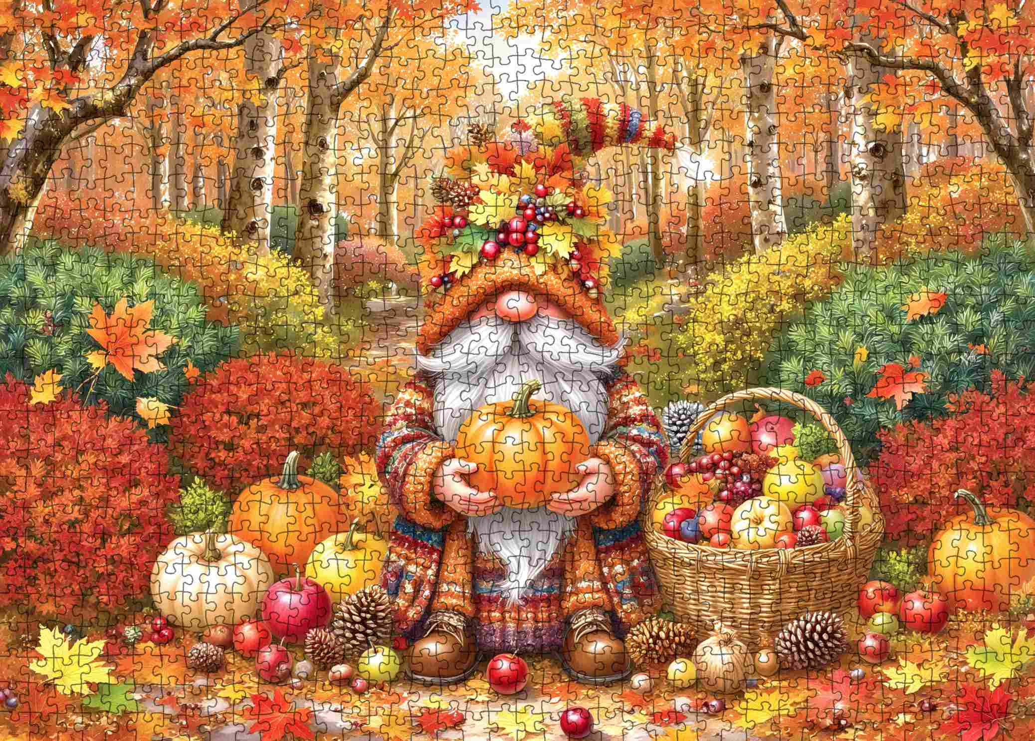 tucocoo-autumn-forest-gnome-puzzle-1000-teile-herbstwald image 2