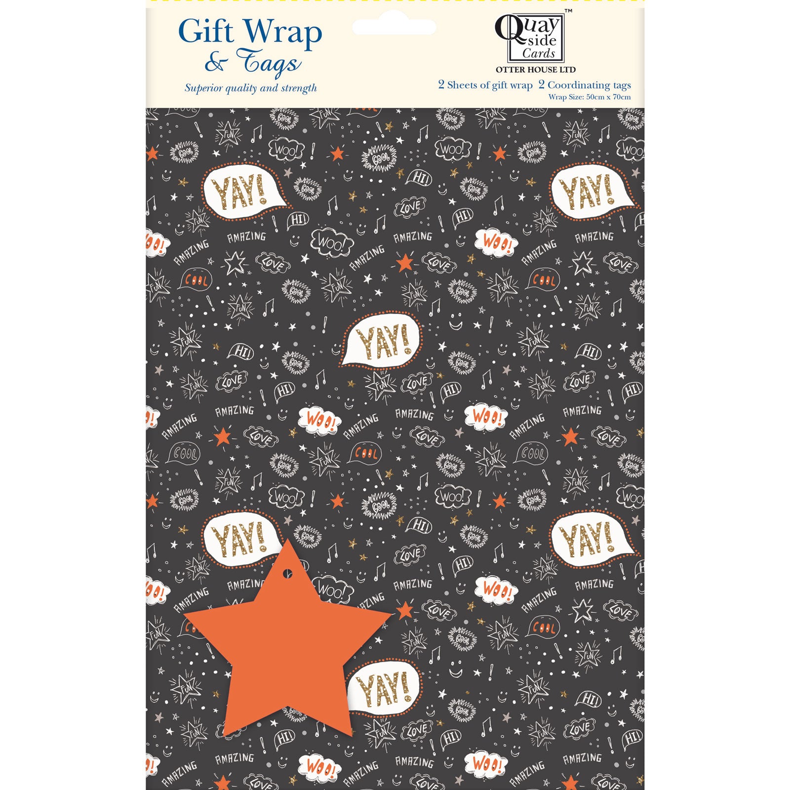 otter-house-black-graffiti-geschenkpapier-2-b-gen-mit-tags image 1