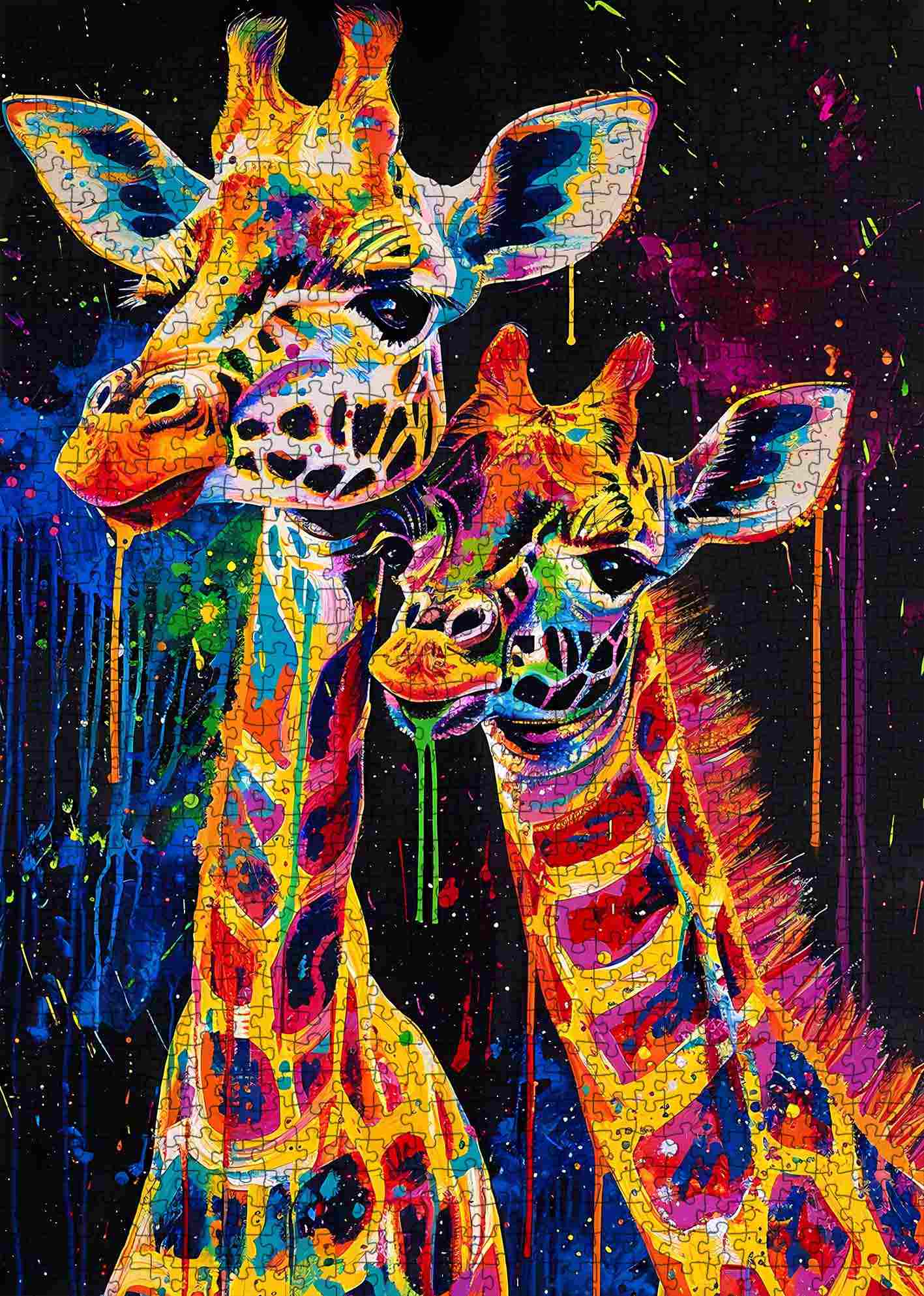 tucocoo-jigsaw-puzzles-colorful-giraffes-puzzle-1000-teile-tiere image 2