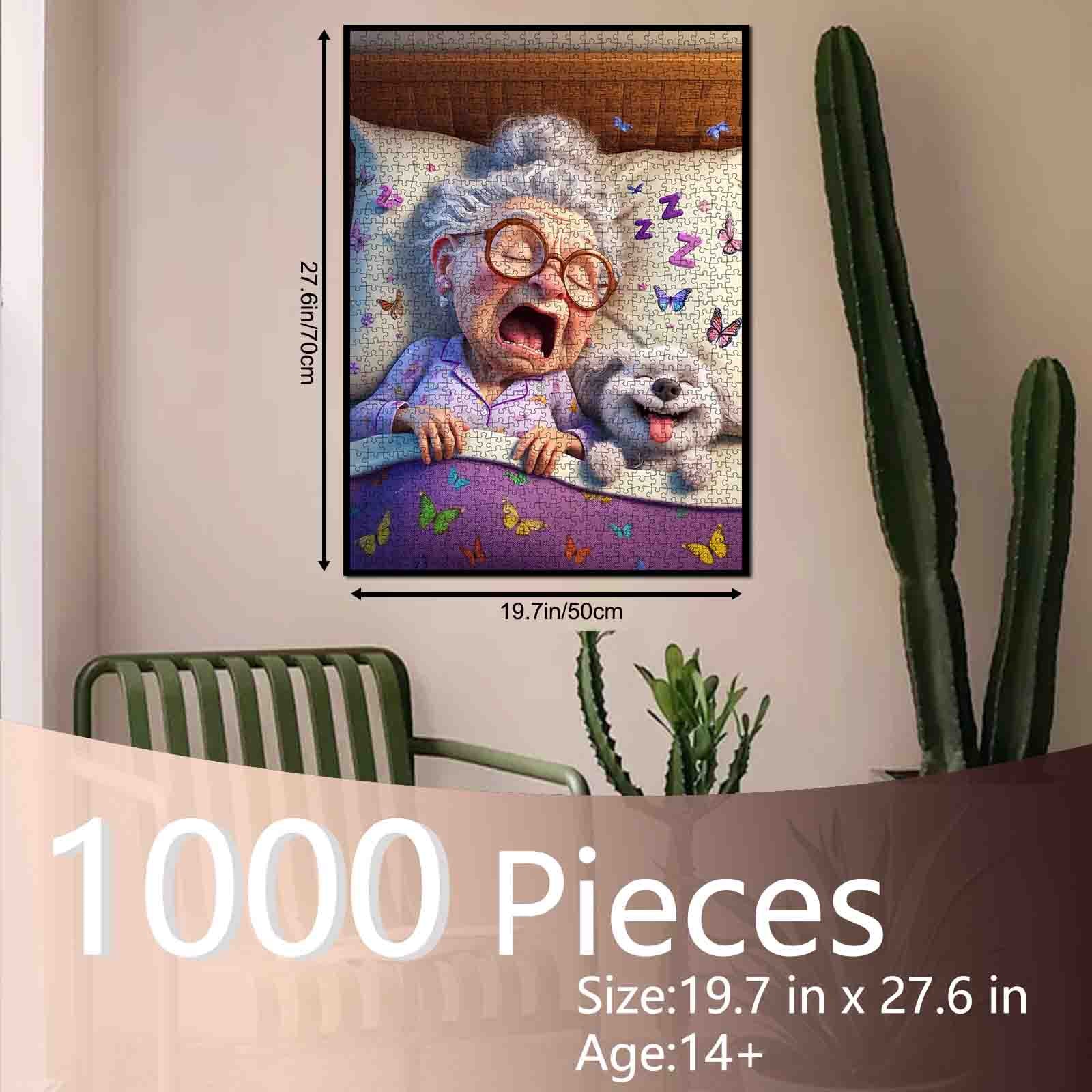 tucocoo-jigsaw-puzzles-yawning-grandma-puzzle-1000-teile-bett image 5