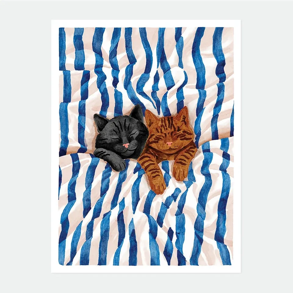all-the-ways-to-say-sleeping-cats-poster-50x70-cm-katzen image 1