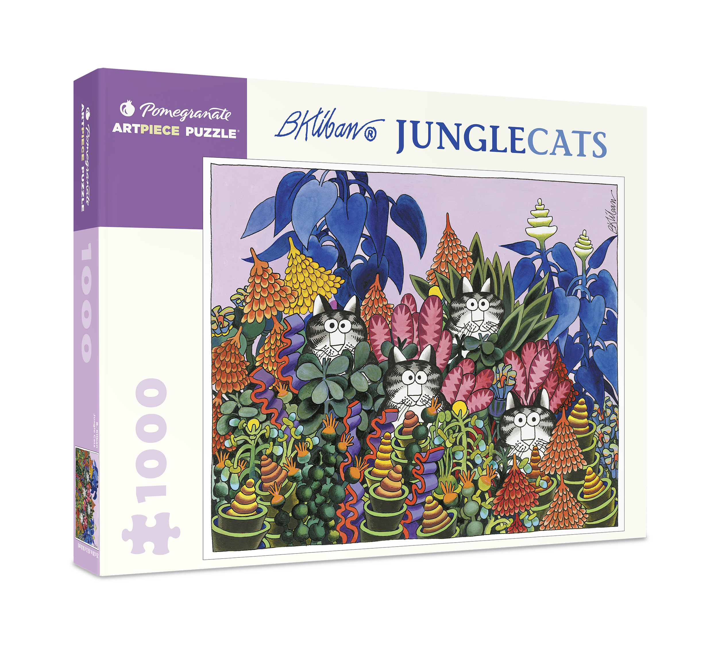 pomegranate-b-kliban-jungle-cats-puzzle-1000-teile-katzen image 1