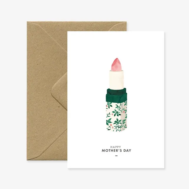 all-the-ways-to-say-lipstick-gru-karte-a6-muttertag image 1