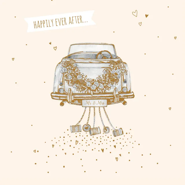 otter-house-wedding-car-hochzeitskarte-anne-mortimer image 1