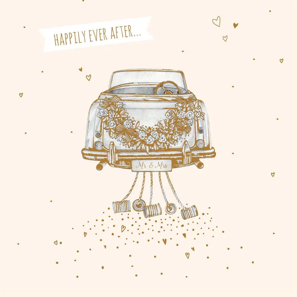 otter-house-wedding-car-hochzeitskarte-anne-mortimer image 1